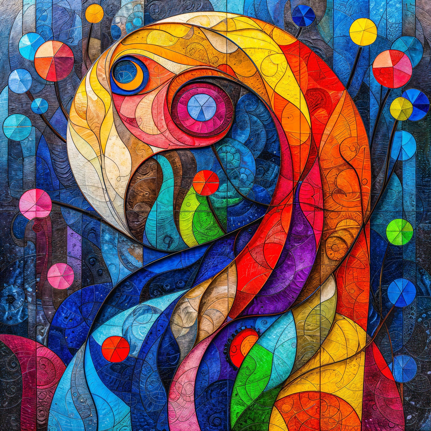 00023 - "Prismatic Aviary Elegance"