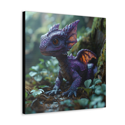 "Purple Thunder" Baby Dragon - 1st Edition - CANVAS ART