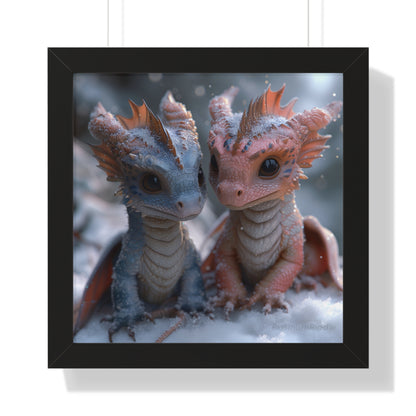 "The Twins" Baby Dragons - 1st Edition - FRAMED POSTER