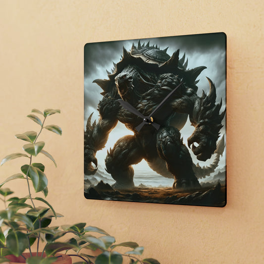 "Armored-Turtle” Monster - 1st Edition - ACRYLIC ART WALL CLOCK