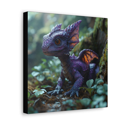 "Purple Thunder" Baby Dragon - 1st Edition - CANVAS ART