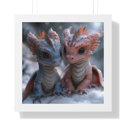 "The Twins" Baby Dragons - 1st Edition - FRAMED POSTER