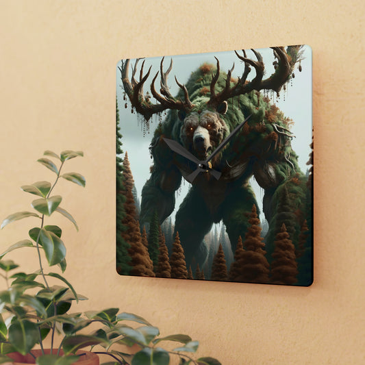 “Elk-Bear” Monster - 1st Edition - ACRYLIC ART WALL CLOCK